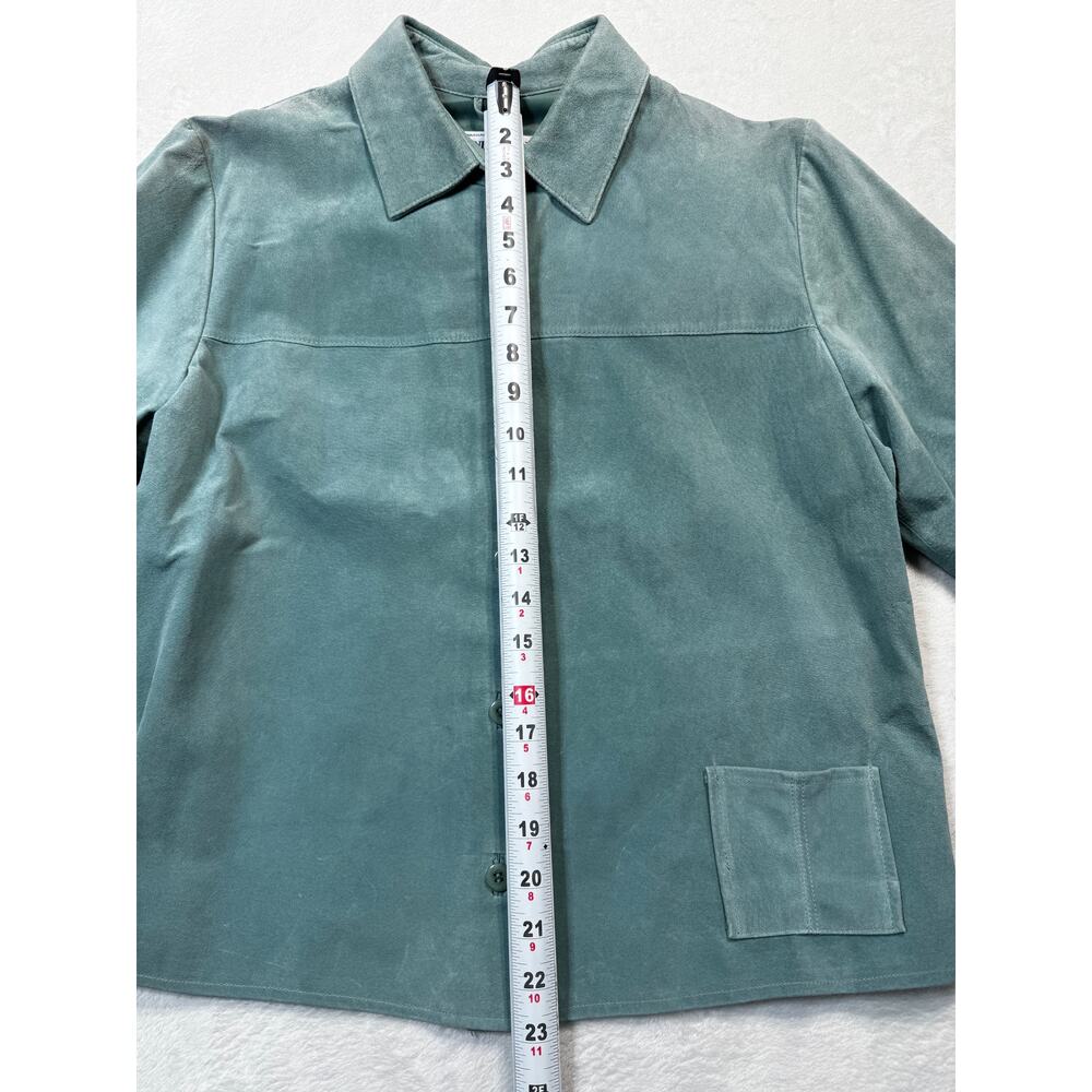 Pendleton Suede Leather Seafoam Full-Button Jacke… - image 3